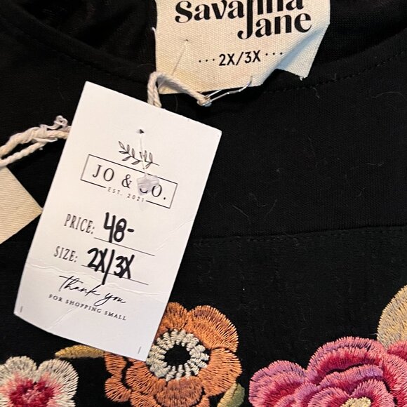 NWT Savanna Jane Poncho-Look Top 2X/3X - Picture 2 of 2